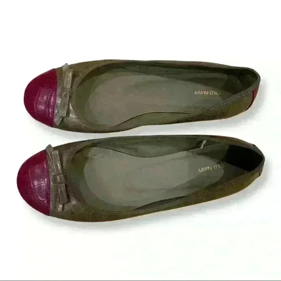Old Navy Magenta and Grey Flats Size 8 - Picture 10 of 10